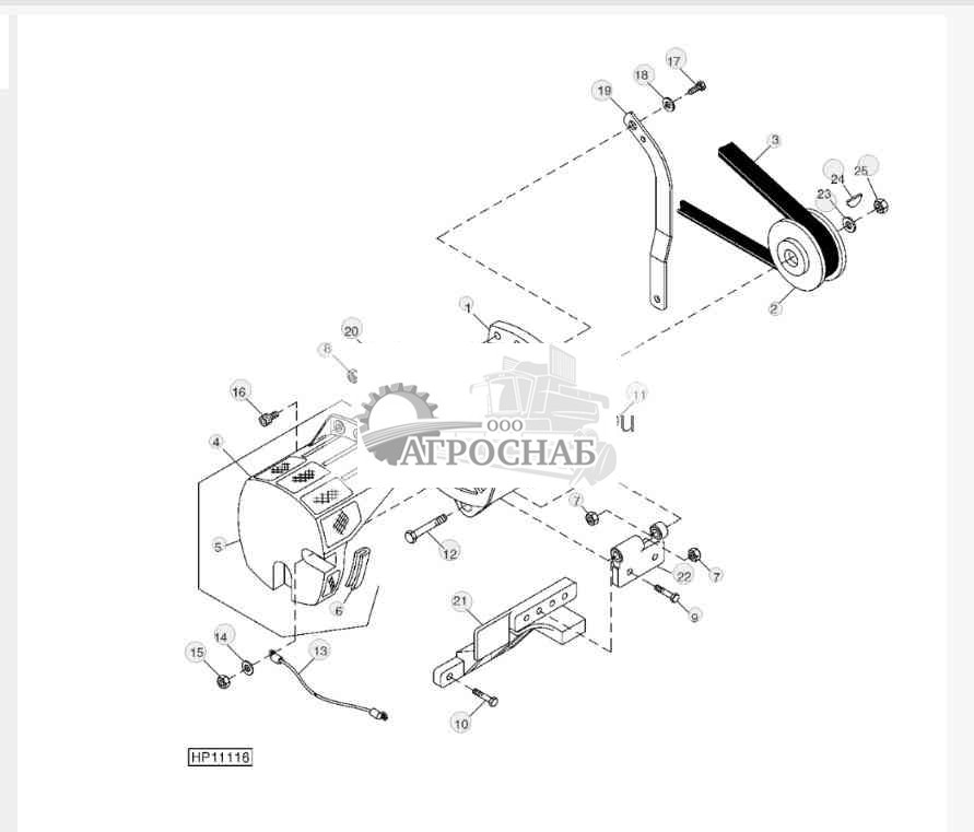 Alternator, Sheave And Belt (185 AMP) 